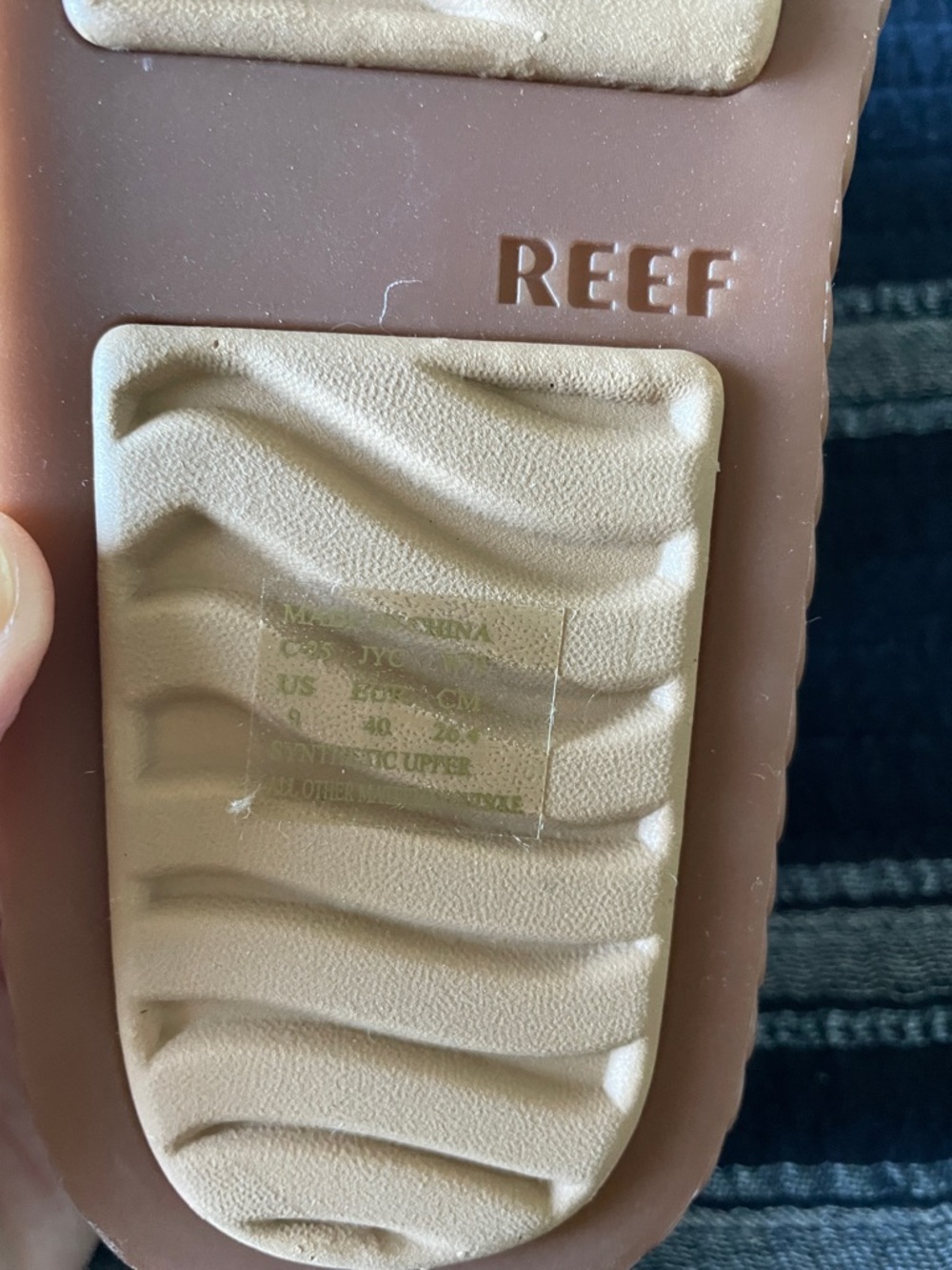 Reef Vista Platform Rubber Sandals NWT Size 9 Tan Woven Sole Boho Summer - Picture 10 of 10